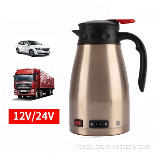 12V & 24V Stainless Steel Car Mounted Electric Kettle
